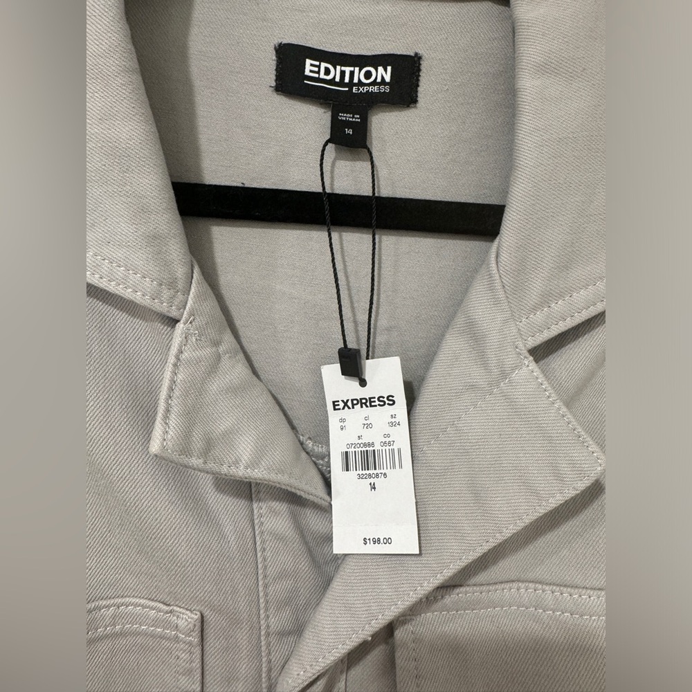 Express Jumpsuit - NWT Express x Simon Spurr Gray Jumpsuit - Picture 2 of 9